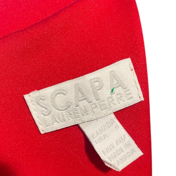 SCAPA Lauren Perre Women's Red Casual Dress, Small - Picture 6 of 8